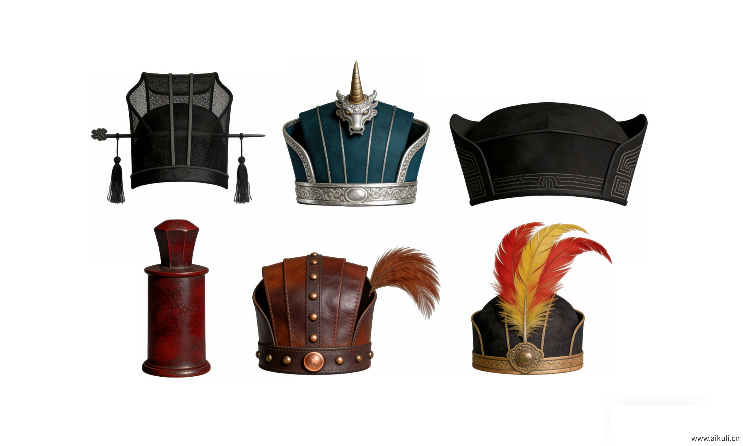 头饰秦汉时期皇妃帽 宫廷戏曲帽子饰品17-PNG素材