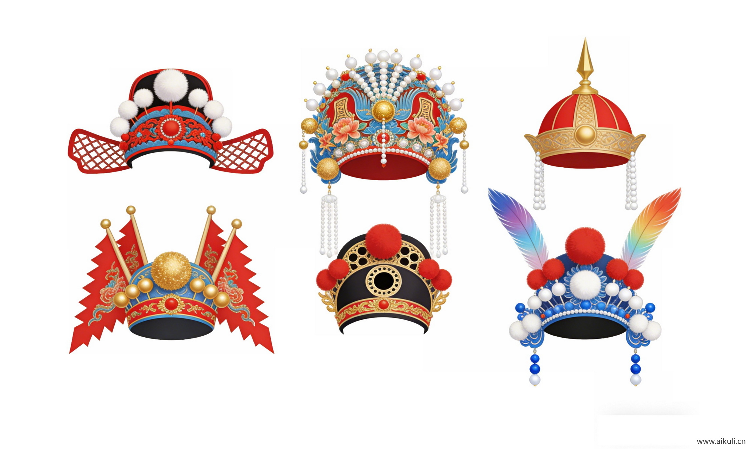 古风传统头饰 凤冠配饰 宫廷11-PNG素材