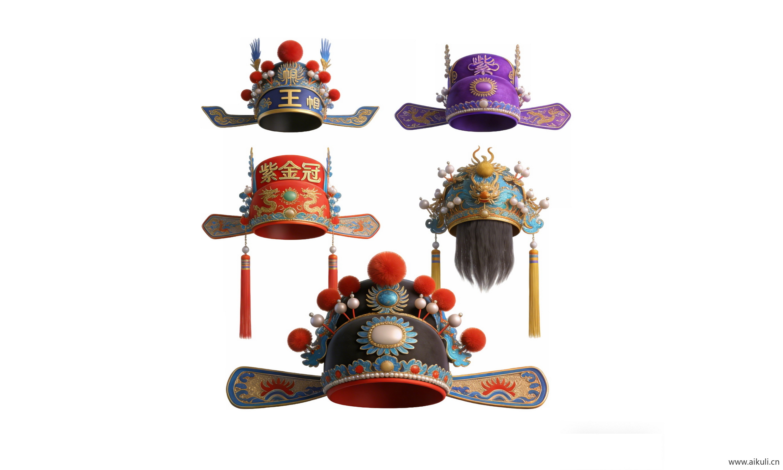 中式国粹京剧帽饰 戏曲头饰J-PNG素材