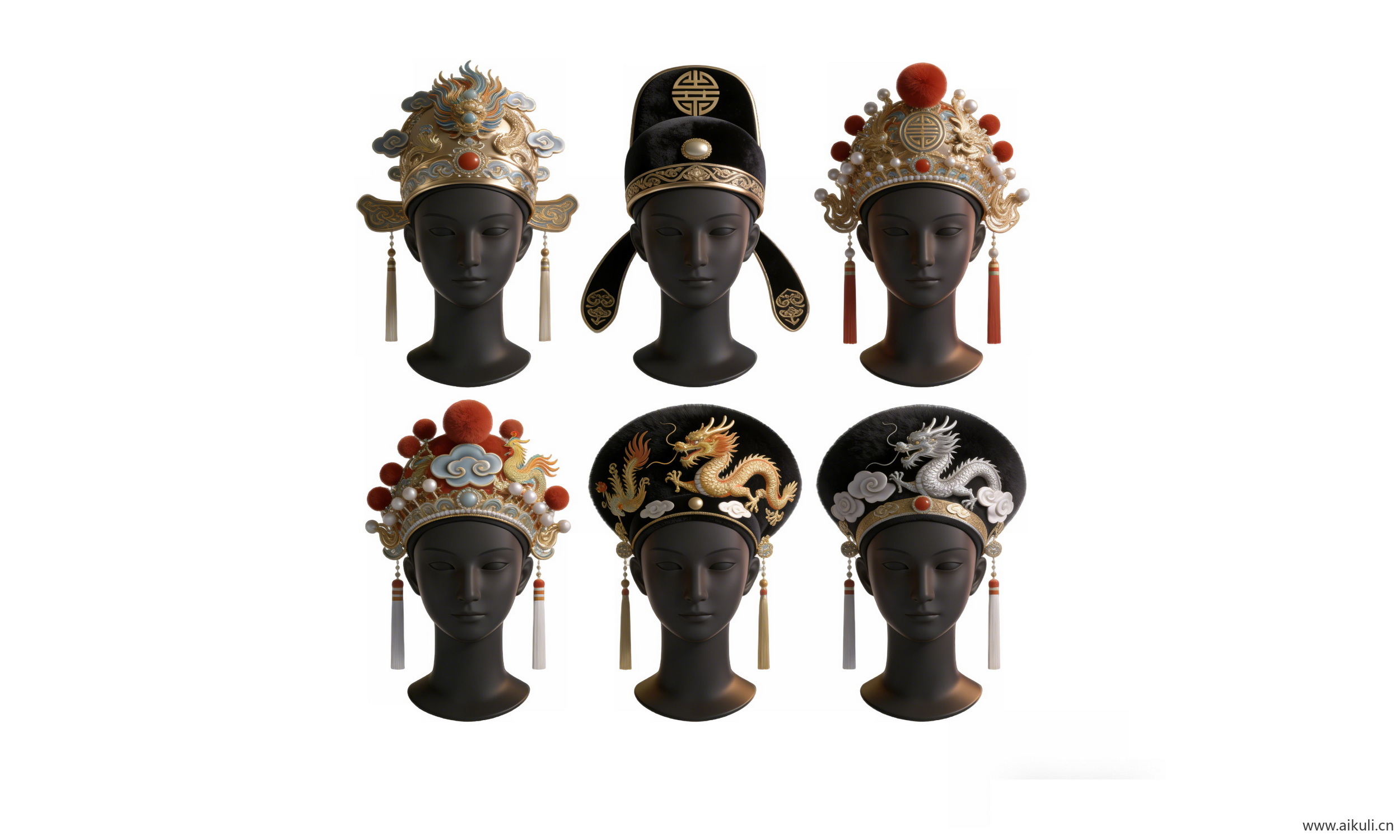 中式国粹京剧帽饰 戏曲头饰H-PNG素材