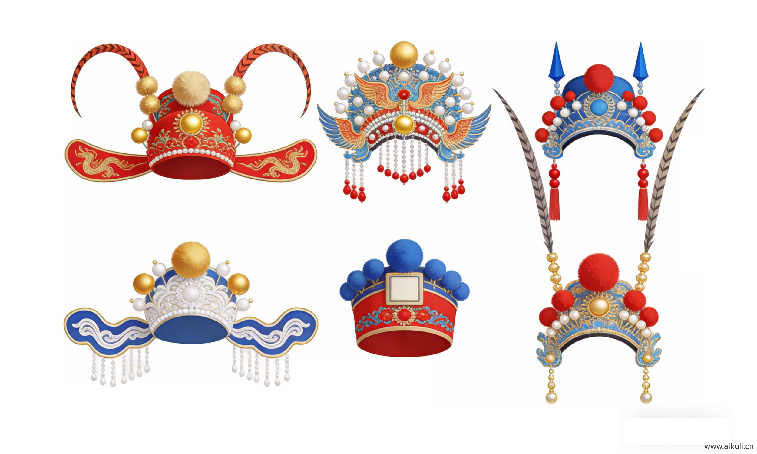 古风传统头饰 凤冠配饰 宫廷9-PNG素材