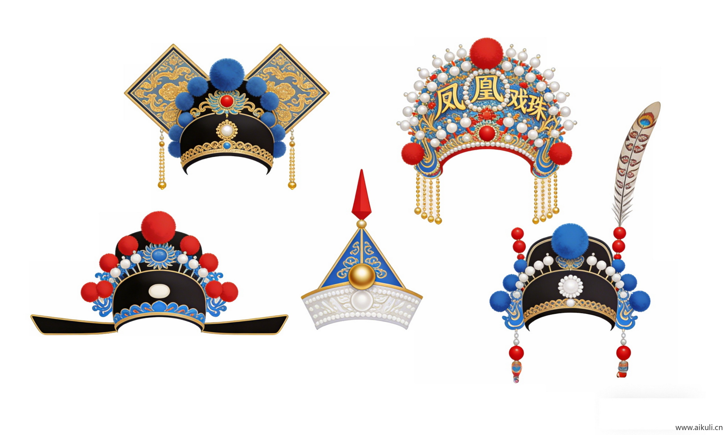 古风传统头饰 凤冠配饰 宫廷10-PNG素材