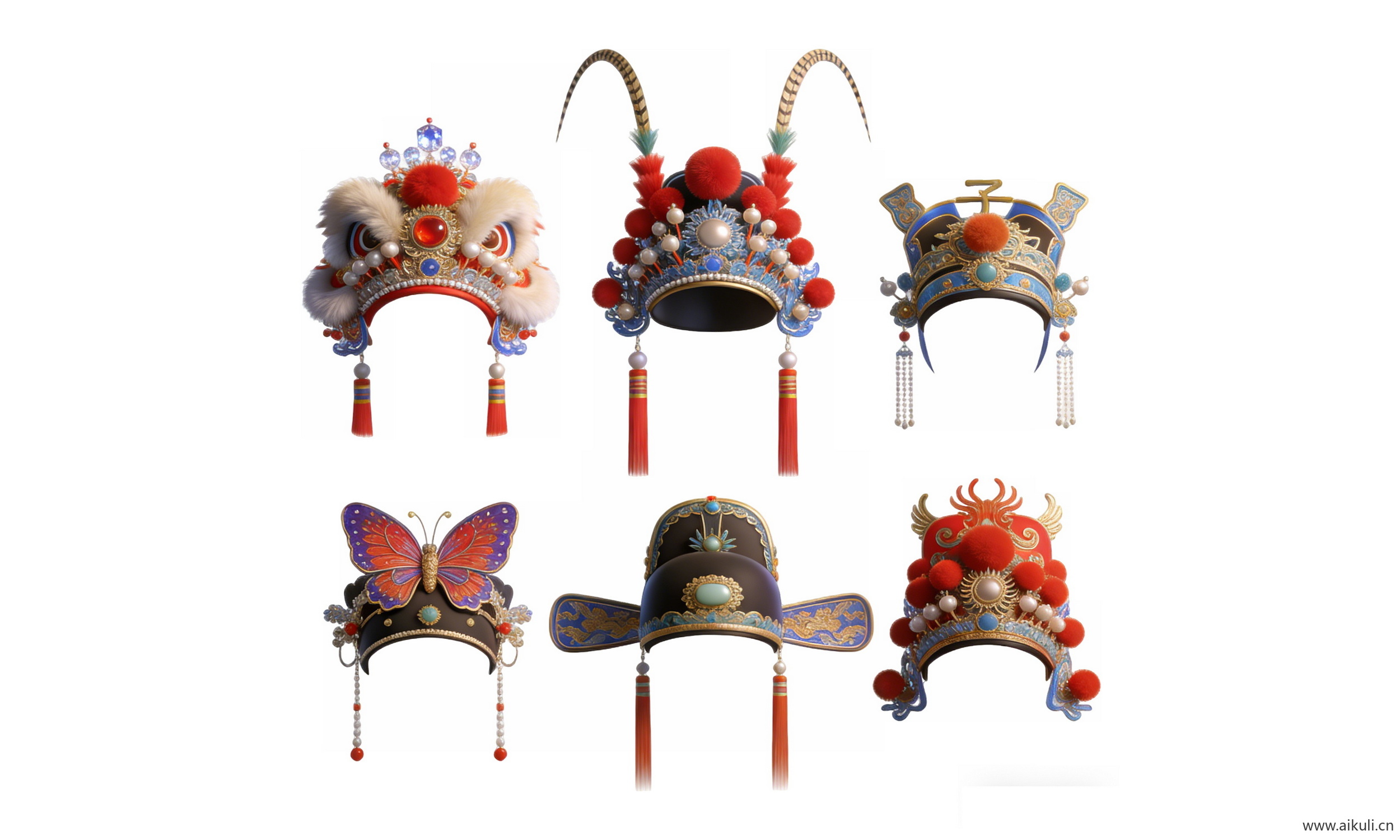 中式国粹京剧帽饰 戏曲头饰L-PNG素材