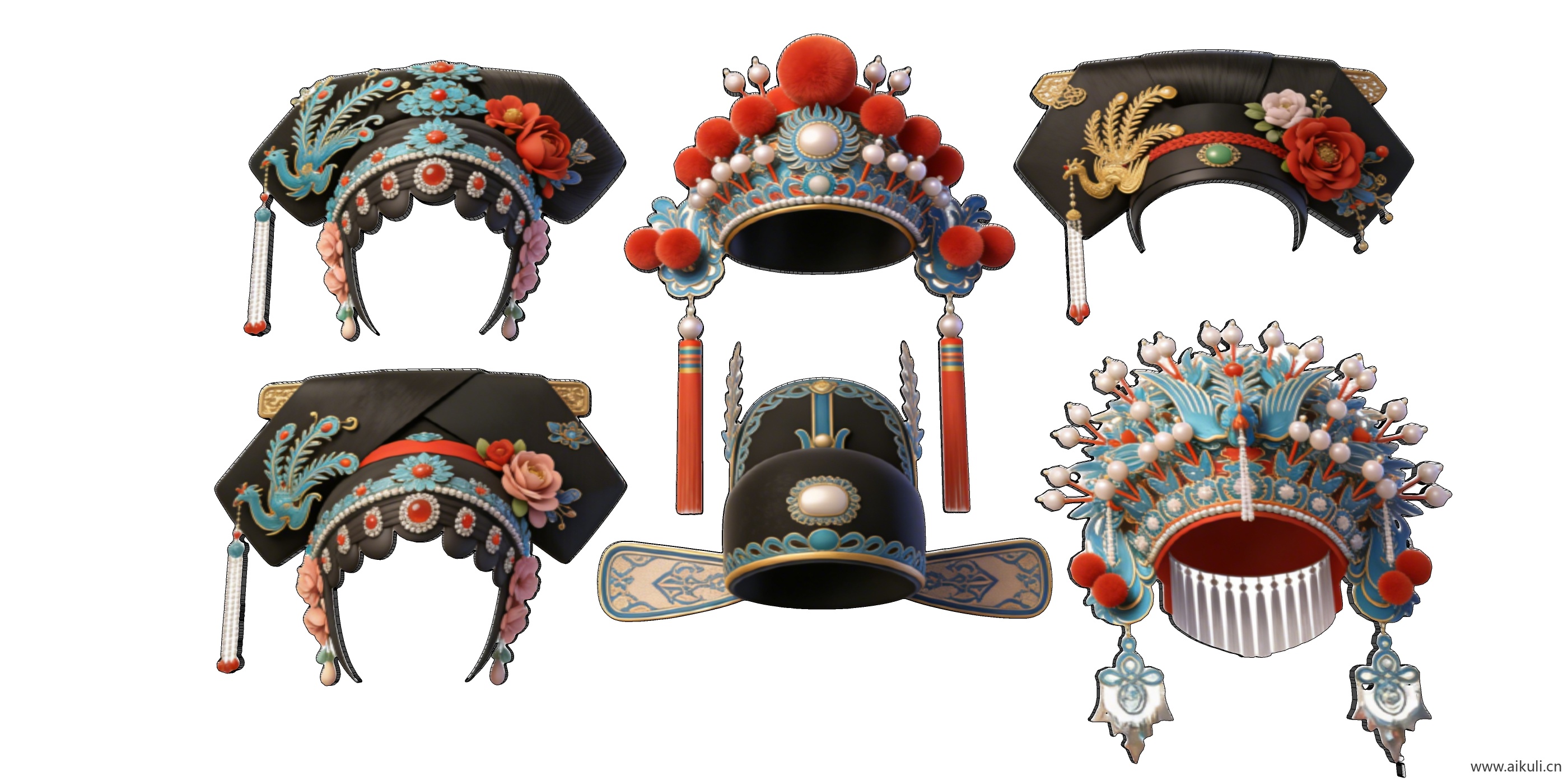 京剧帽饰2D中式国粹 戏曲头饰A