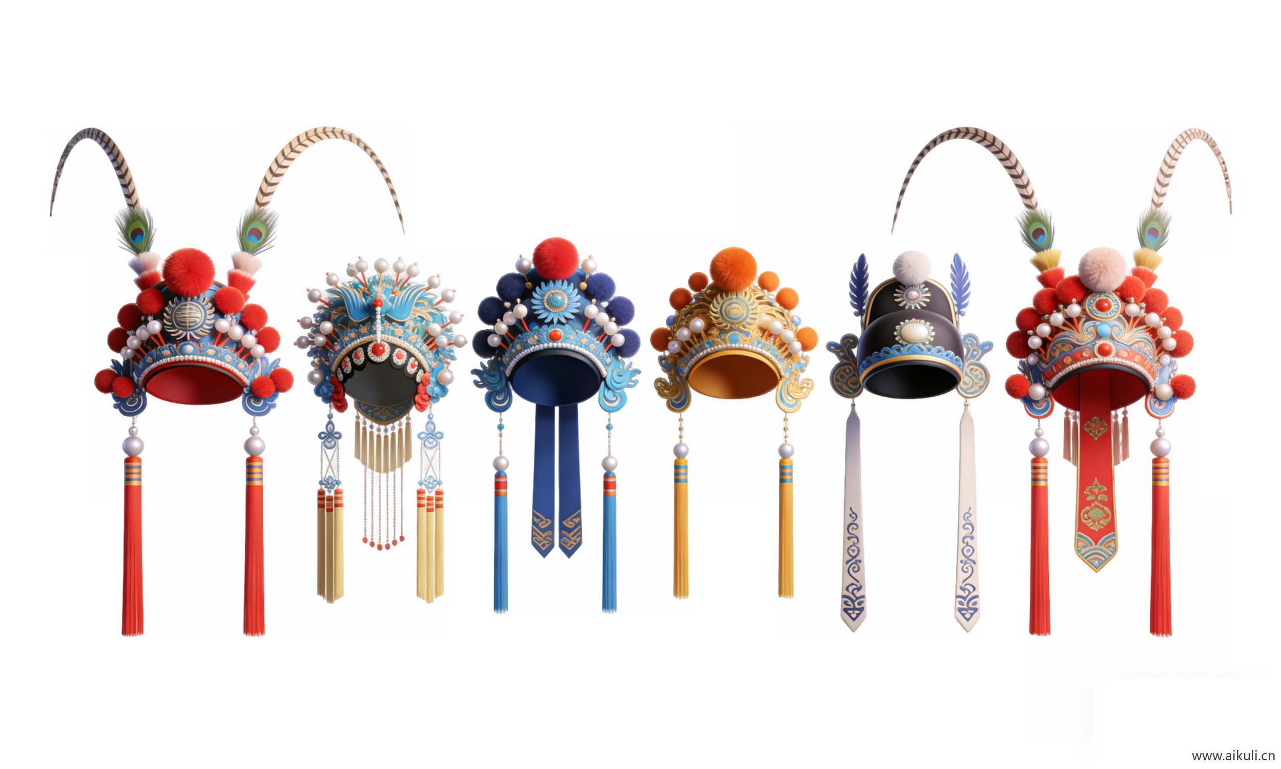 国潮戏曲帽头饰-PNG素材