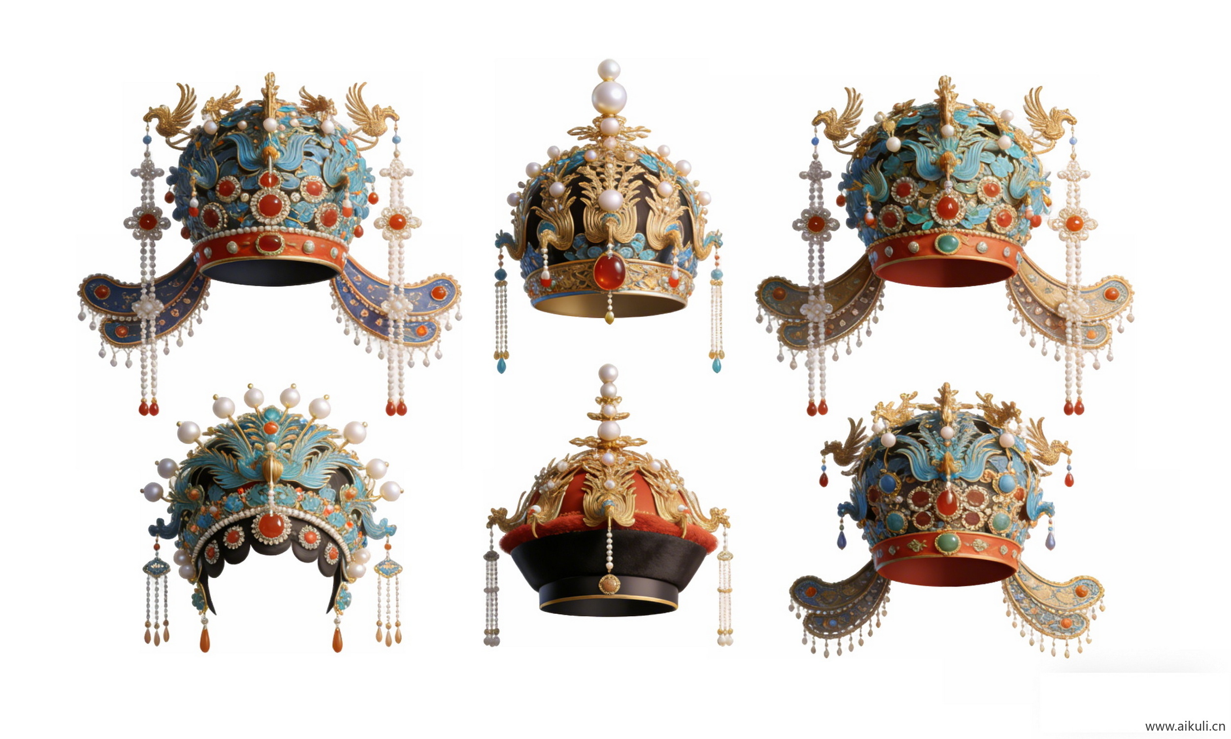 生成宫廷皇子官帽头饰图片 (4)-PNG素材