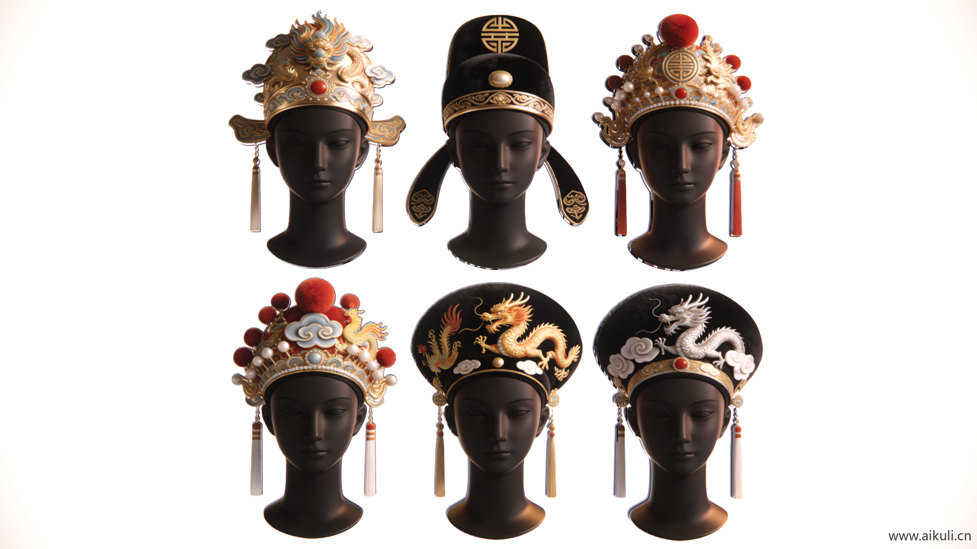 2D中式国粹京剧帽饰 戏曲头饰E