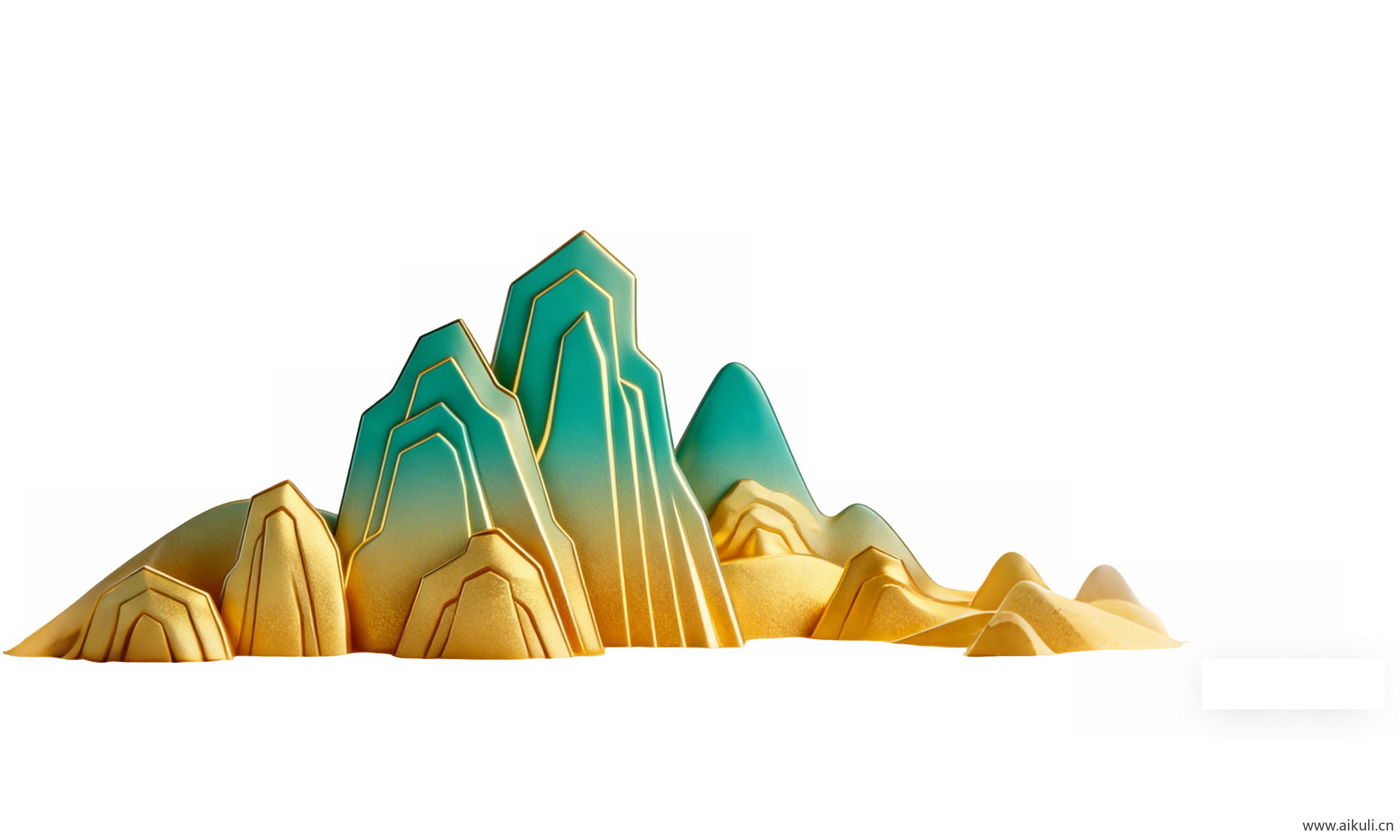 中式国潮山水云PNG剪影 (3)