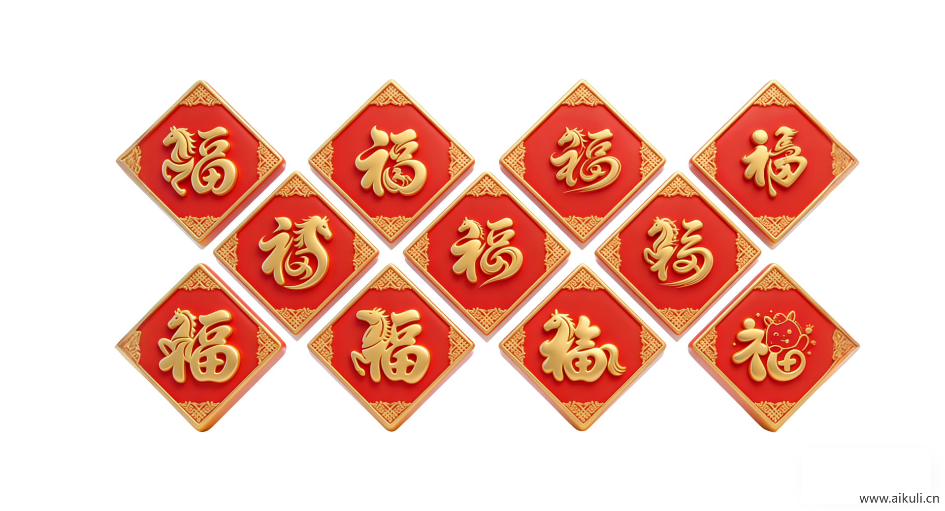 马年新年背景墙网红打卡剪影 (6)