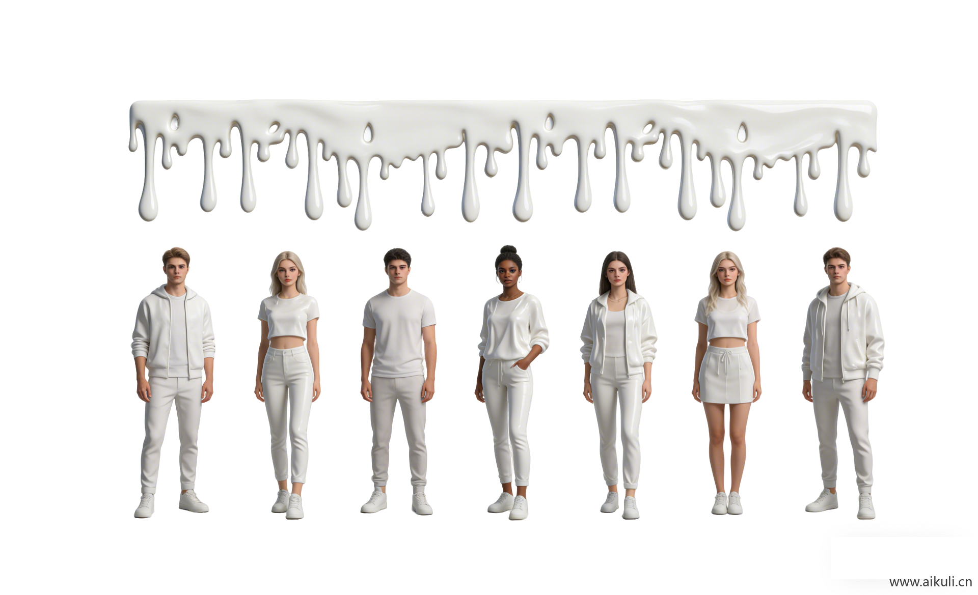 PNG素材水墨油漆流动2