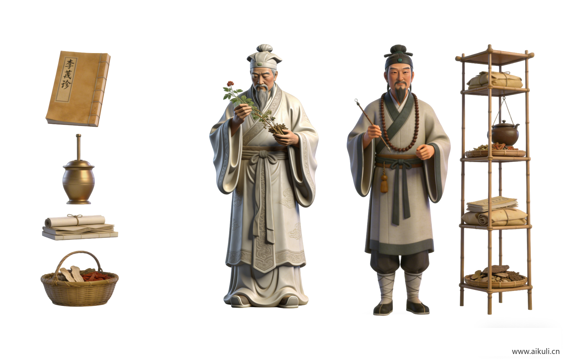 PNG素材李时珍 古代名医