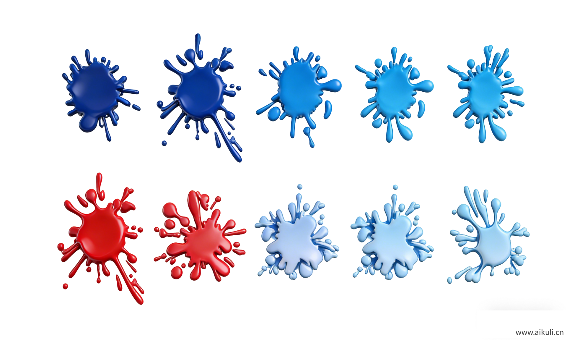 PNG素材水墨油漆流动3