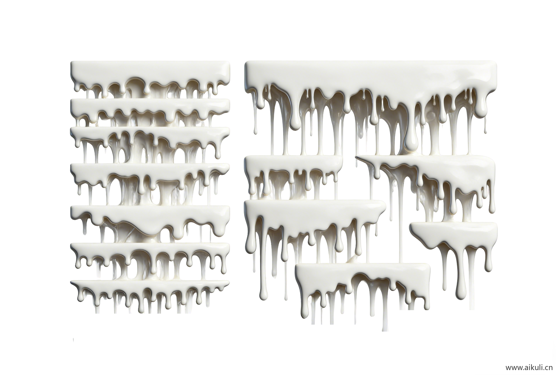 PNG素材水墨油漆流动