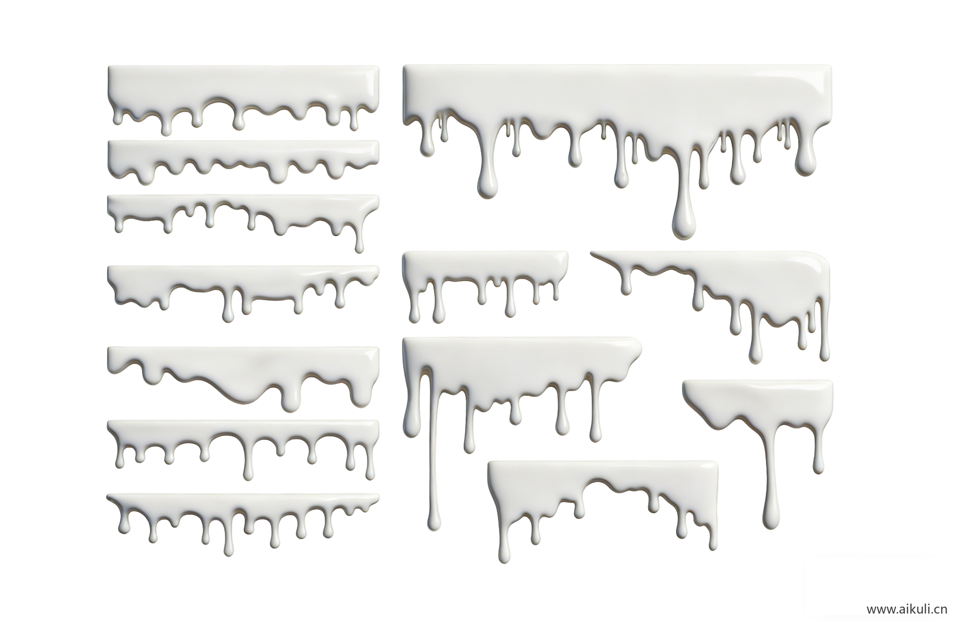 PNG素材水墨 油漆流动2